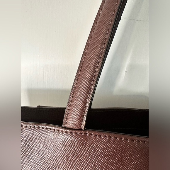 Oryany Daphne Tall Mixed Leather Tote Bag brown suede - Picture 4 of 16